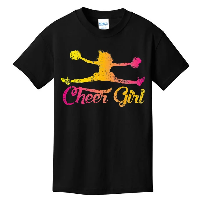 Cheerleader Cheer  Cheering Colorful Cheerleading Kids T-Shirt