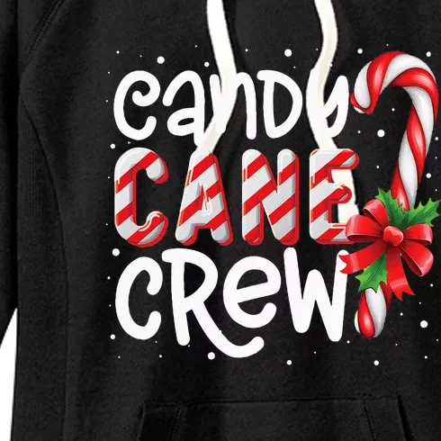 Candy Cane Crew Funny Christmas Candy Lover Xmas Women's Fleece Hoodie