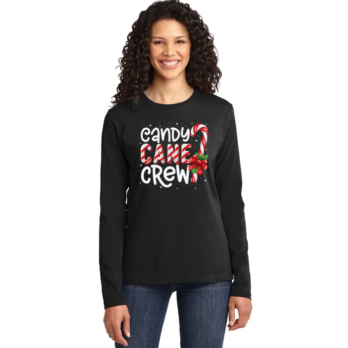 Candy Cane Crew Funny Christmas Candy Lover Xmas Ladies Long Sleeve Shirt