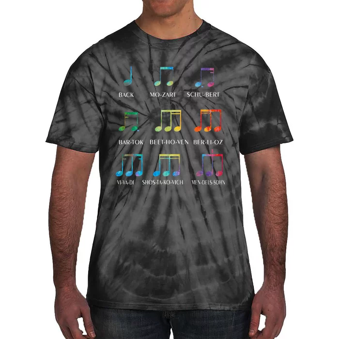 Classic Composers Classical Music Musical Notes Tie-Dye T-Shirt