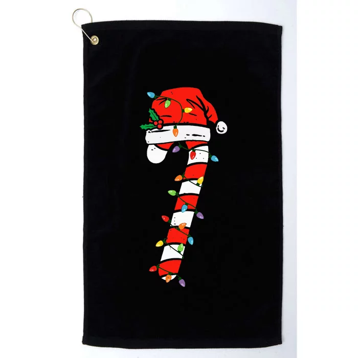 Christmas Candy Cane Santa Xmas Platinum Collection Golf Towel