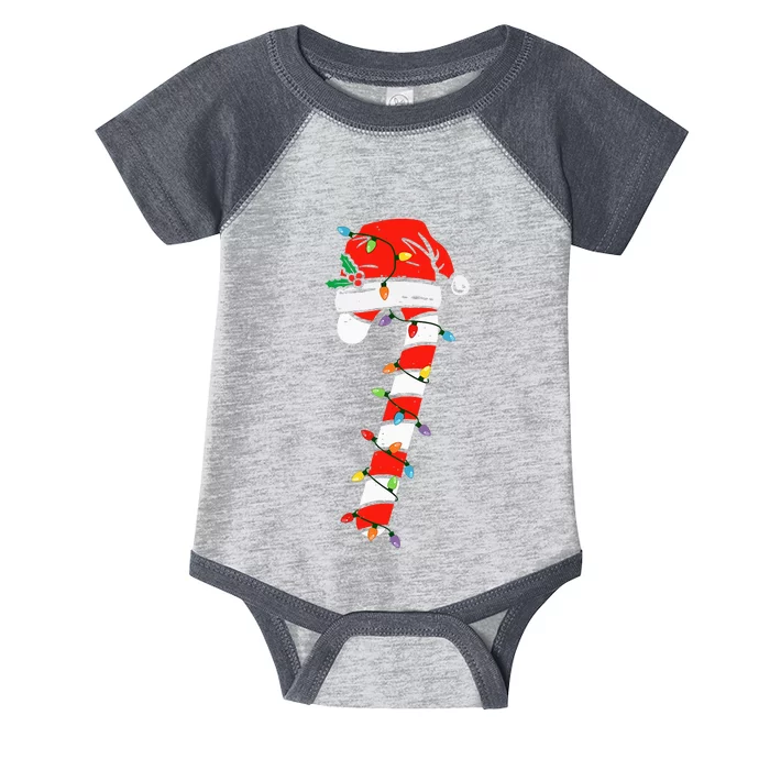 Christmas Candy Cane Santa Xmas Infant Baby Jersey Bodysuit