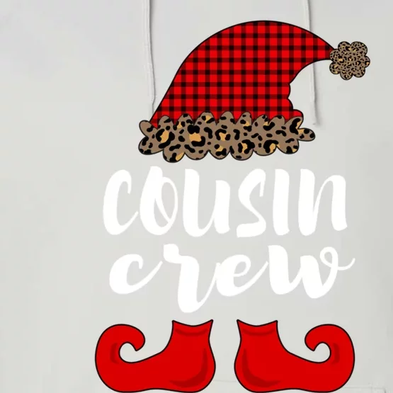 Christmas Cousin Crew Buffalo Red Plaid Pajamas Family Xmas Cool Gift Performance Fleece Hoodie