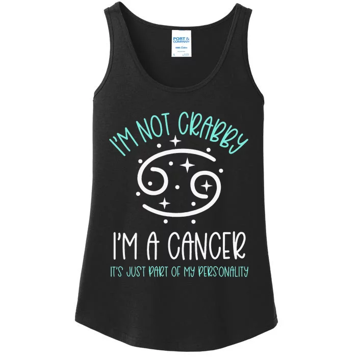 Crabby Cancer Crab Zodiac Symbol Summer Birthday Horoscope Ladies Essential Tank