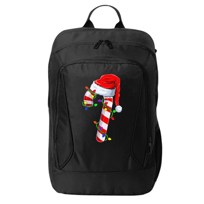 Candy Cane Crew Christmas Lights Family Matching Xmas City Backpack