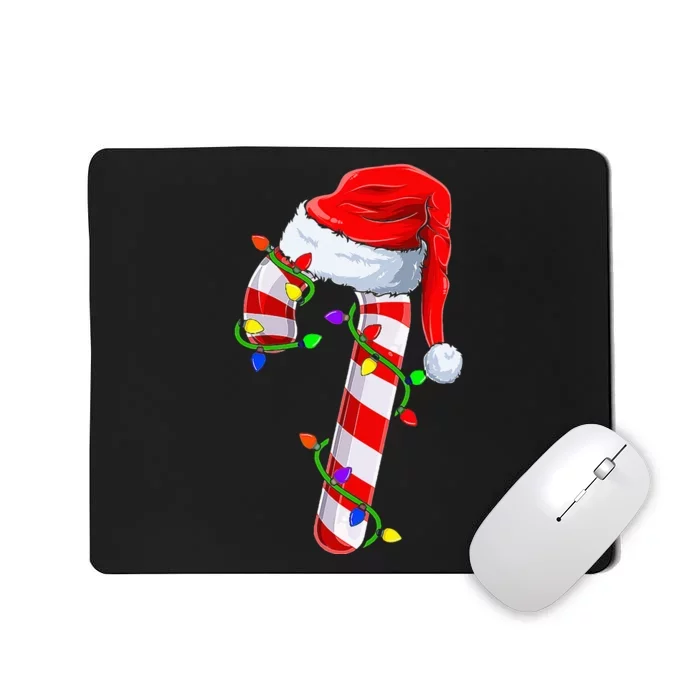 Candy Cane Crew Christmas Lights Family Matching Xmas Mousepad