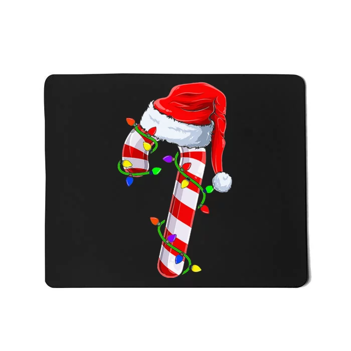 Candy Cane Crew Christmas Lights Family Matching Xmas Mousepad