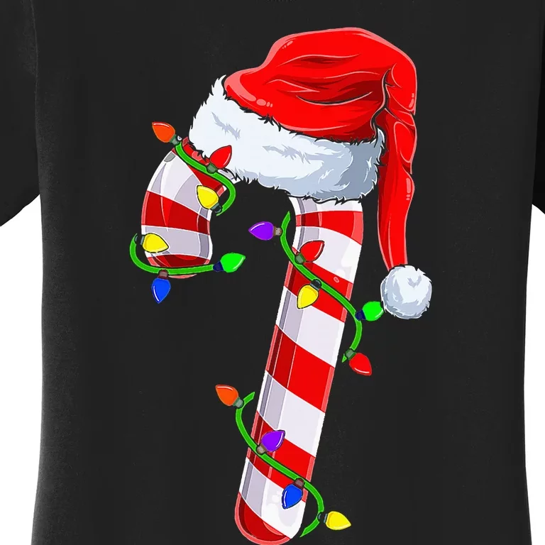 Candy Cane Crew Christmas Lights Family Matching Xmas Women's T-Shirt