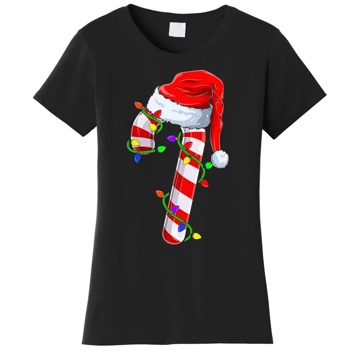 Candy Cane Crew Christmas Lights Family Matching Xmas Women's T-Shirt