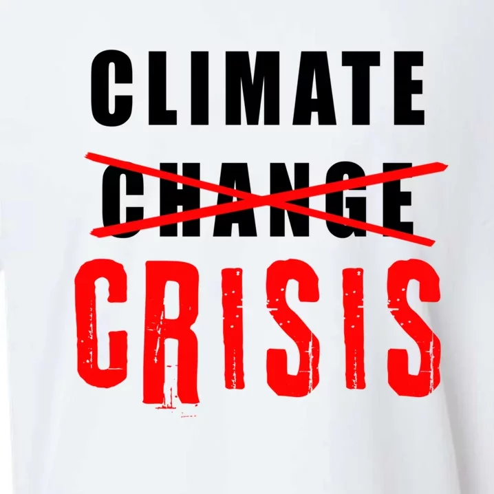 Climate Change Climate Crisis Gift Sueded Cloud Jersey T-Shirt