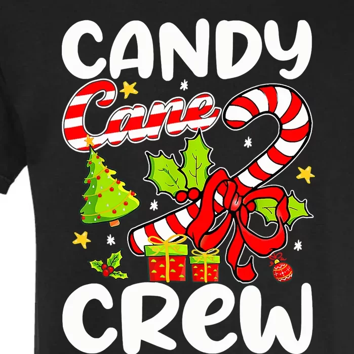 Candy Cane Crew Christmas Candy Cane Party Boys Girls Garment-Dyed Heavyweight T-Shirt