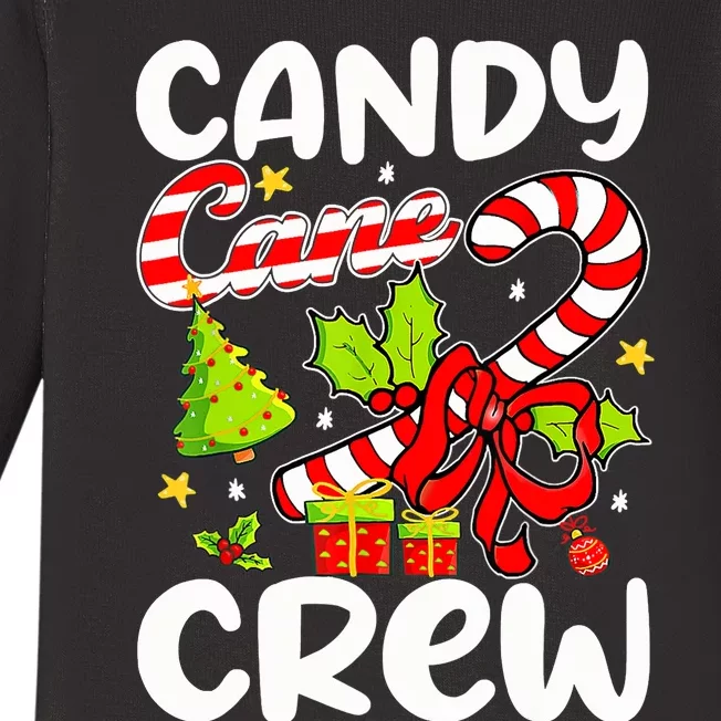 Candy Cane Crew Christmas Candy Cane Party Boys Girls Baby Long Sleeve Bodysuit