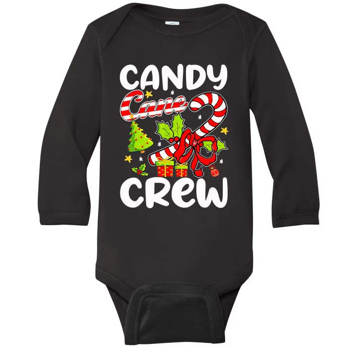 Candy Cane Crew Christmas Candy Cane Party Boys Girls Baby Long Sleeve Bodysuit