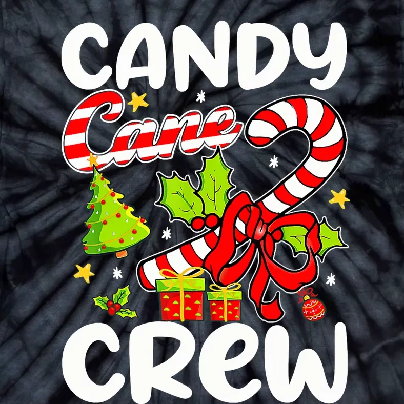 Candy Cane Crew Christmas Candy Cane Party Boys Girls Tie-Dye T-Shirt