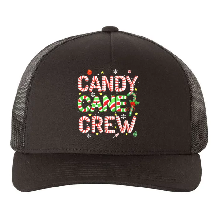 Candy Cane Crew Funny Christmas Candy Lover X-mas Pajamas Yupoong Adult 5-Panel Trucker Hat