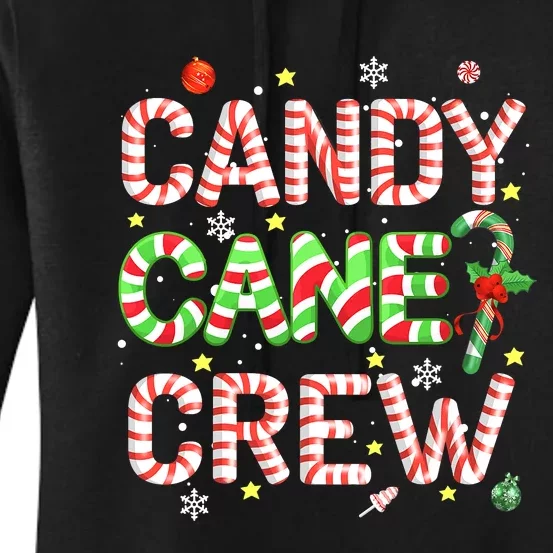 Candy Cane Crew Funny Christmas Candy Lover X-mas Pajamas Women's Pullover Hoodie