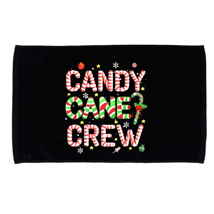 Candy Cane Crew Funny Christmas Candy Lover X-mas Pajamas Microfiber Hand Towel