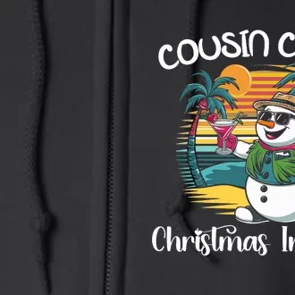 Cousin Crew Christmas In July & 4th Of July Family Matching Full Zip Hoodie