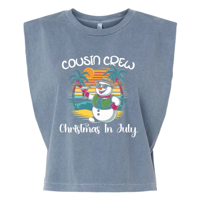 Cousin Crew Christmas In July & 4th Of July Family Matching Garment-Dyed Women's Muscle Tee