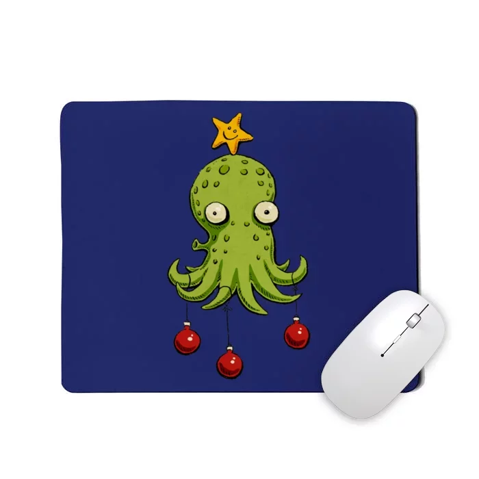 Christmas Cephalopod Mousepad