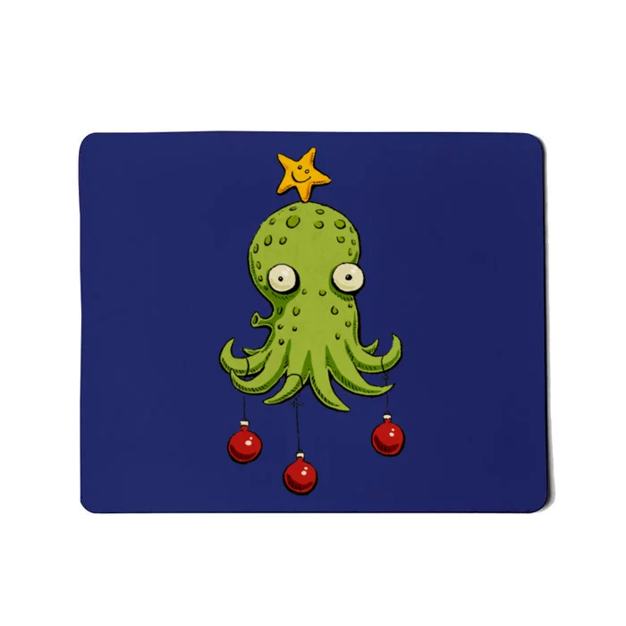 Christmas Cephalopod Mousepad