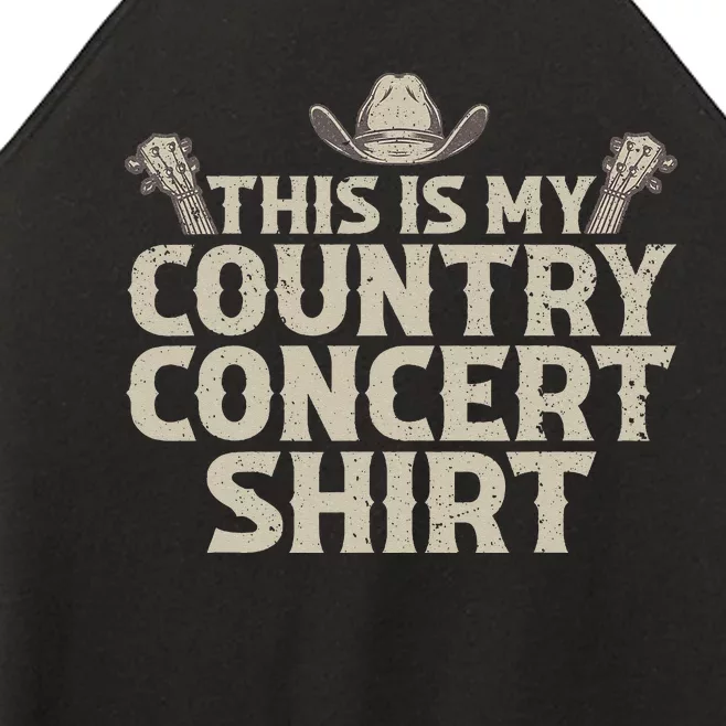 Cool Country Concert For Wo Country Music Lover Women’s Perfect Tri Rocker Tank