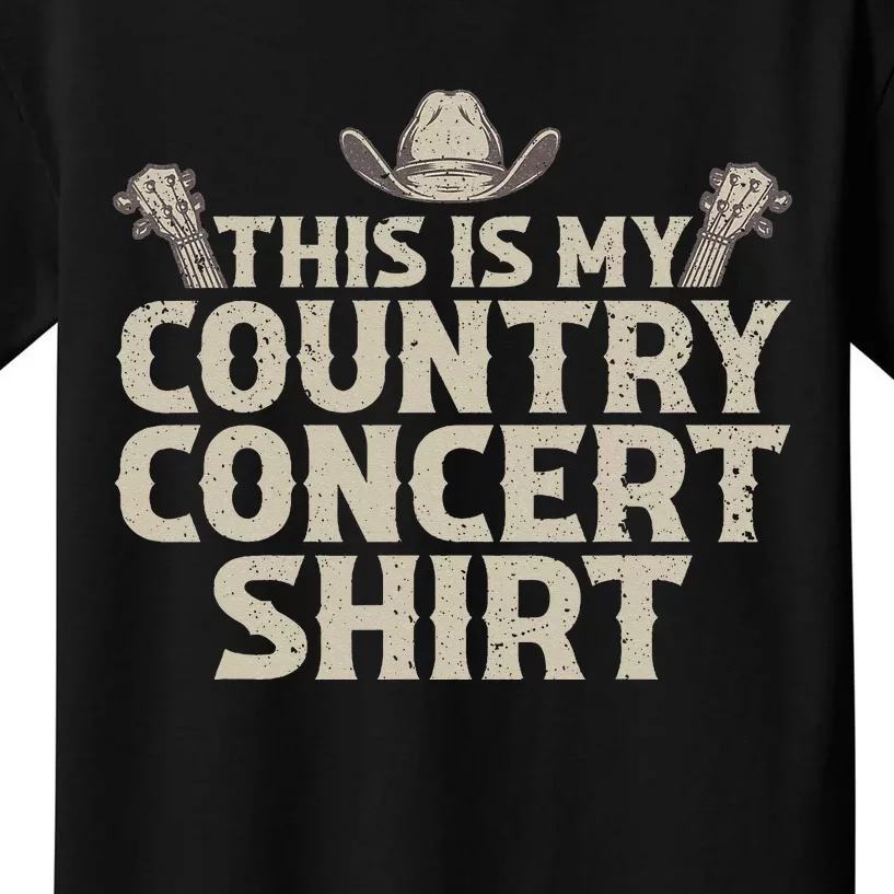 Cool Country Concert For Wo Country Music Lover Kids T-Shirt