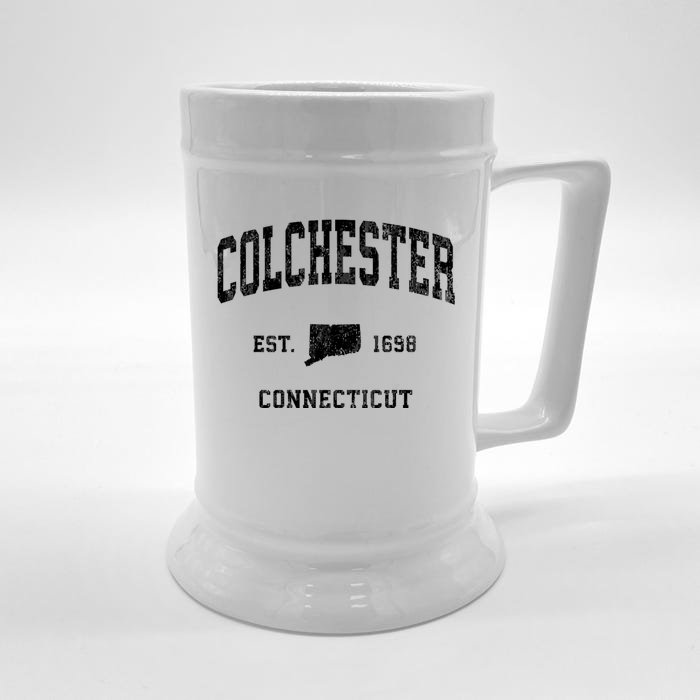 Colchester Connecticut Ct Vintage Athletic Front & Back Beer Stein