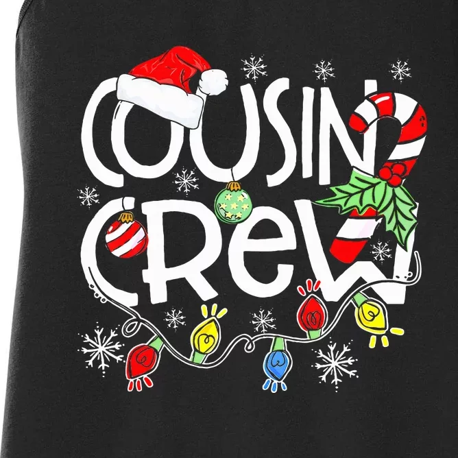 Christmas Cousin Crew Red Plaid Matching Pajama Gifts Women's Racerback Tank