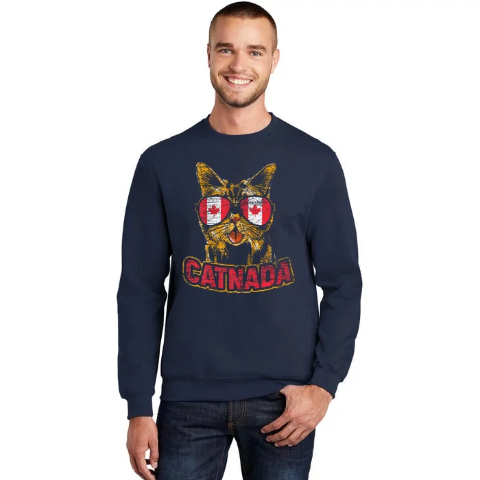 Catnada Canadian Cat Animal Canada Day Canada Tall Sweatshirt