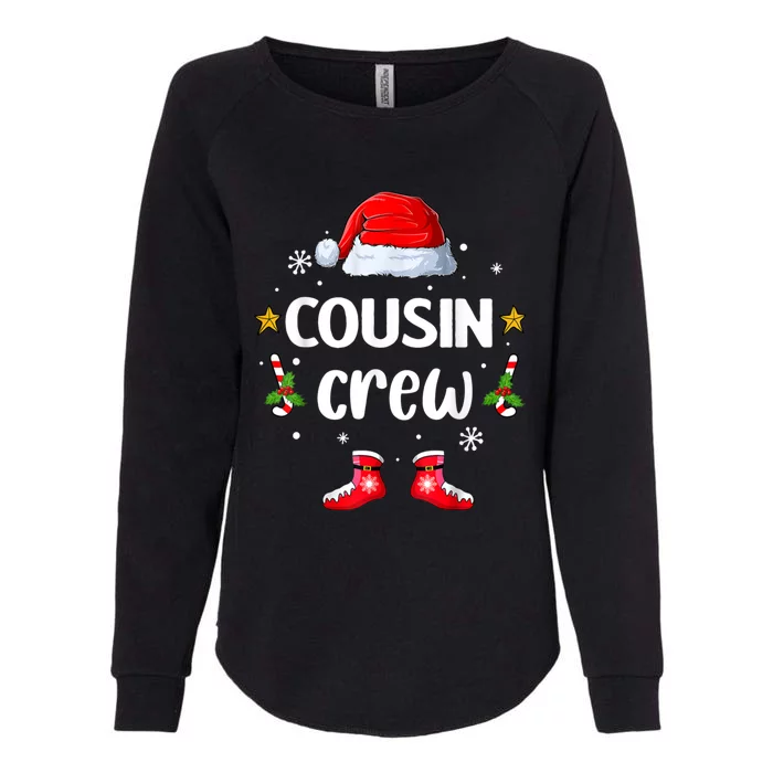 Cousin Crew Christmas Family Squad Naughty Matching Santa Gift Womens California Wash Sweatshirt