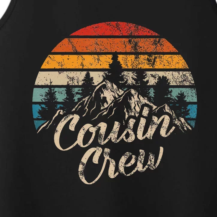 Cousin Crew Camping Outdoor Sunset Summer Camp Performance Tank