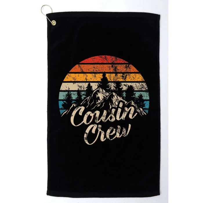 Cousin Crew Camping Outdoor Sunset Summer Camp Platinum Collection Golf Towel