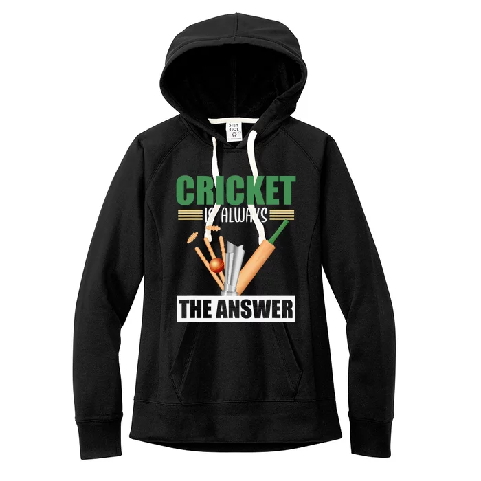 Cool Cricket Coach Funny Cricketer Humor Team Sports Trainer Women's Fleece Hoodie