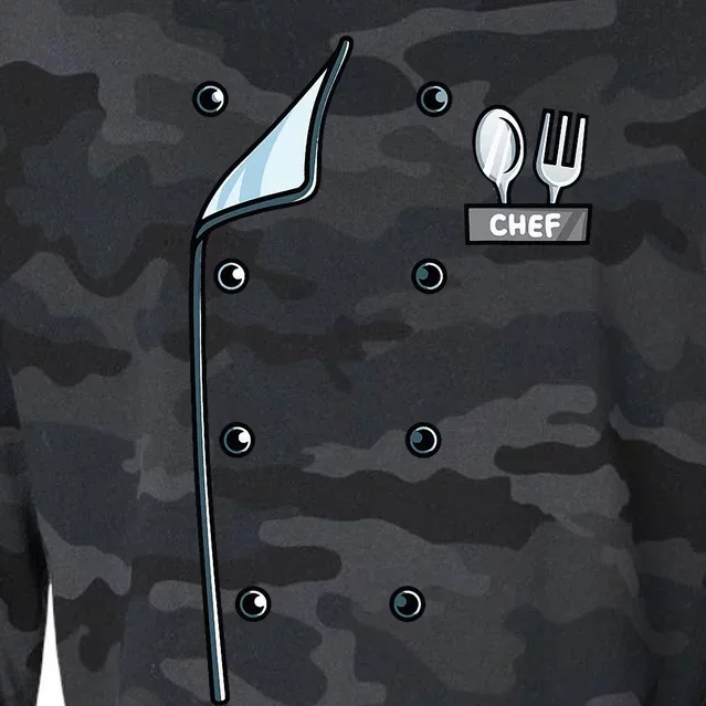 Chef Costume Coat Uniform Cook Jacket Cropped Pullover Crew