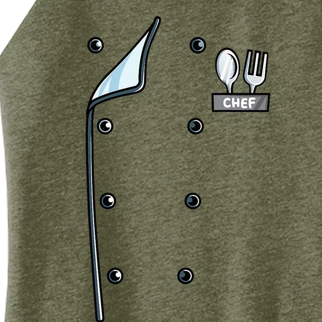 Chef Costume Coat Uniform Cook Jacket Women’s Perfect Tri Rocker Tank