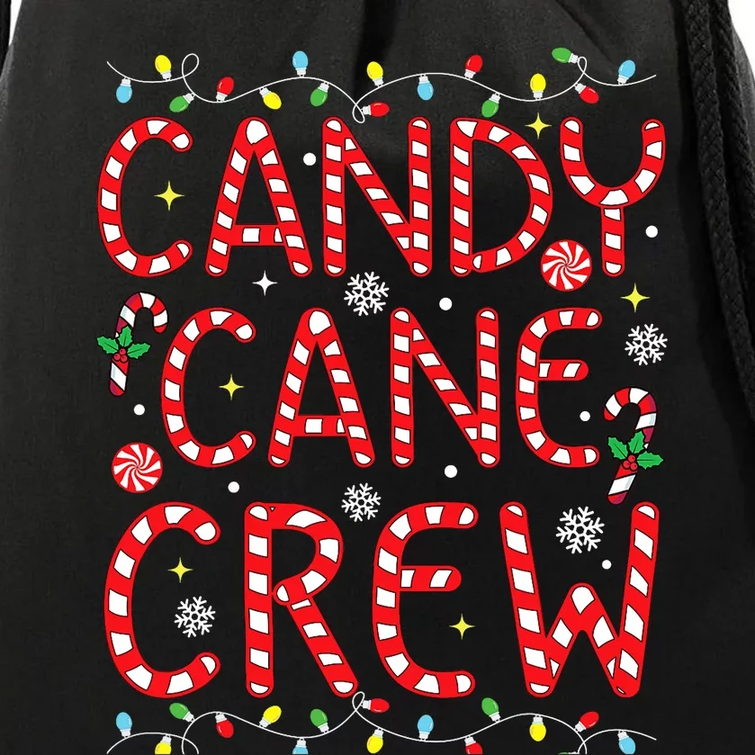 Candy Cane Crew Funny Christmas Candy Cane Lover Xmas Pajama Drawstring Bag