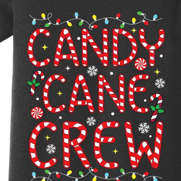 Candy Cane Crew Funny Christmas Candy Cane Lover Xmas Pajama Baby Bodysuit