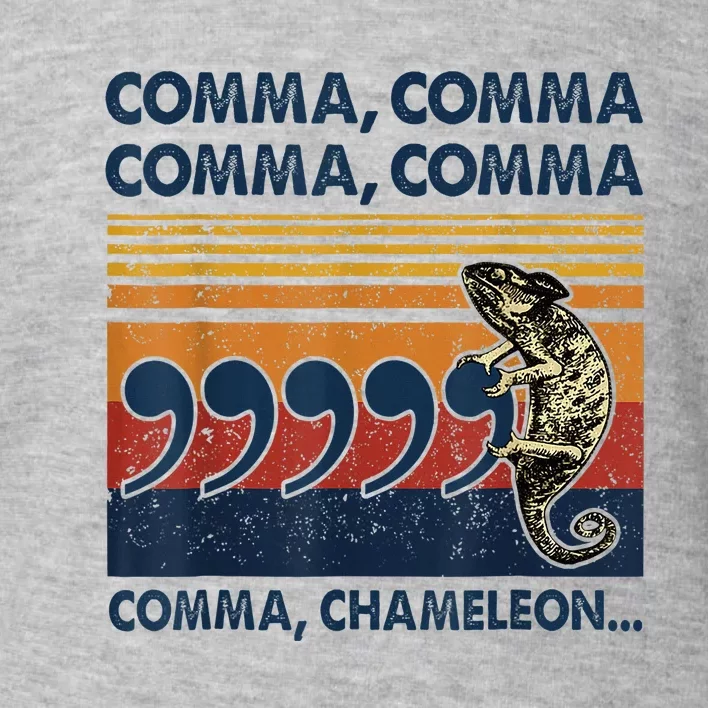 Comma Comma Chameleon Funny Grammar English Teacher Toddler Sweatshirt