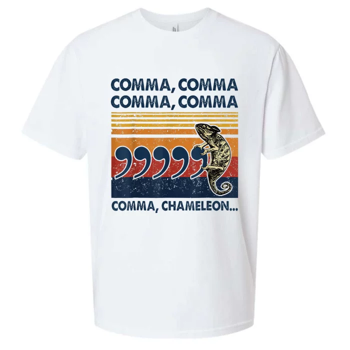 Comma Comma Chameleon Funny Grammar English Teacher Sueded Cloud Jersey T-Shirt