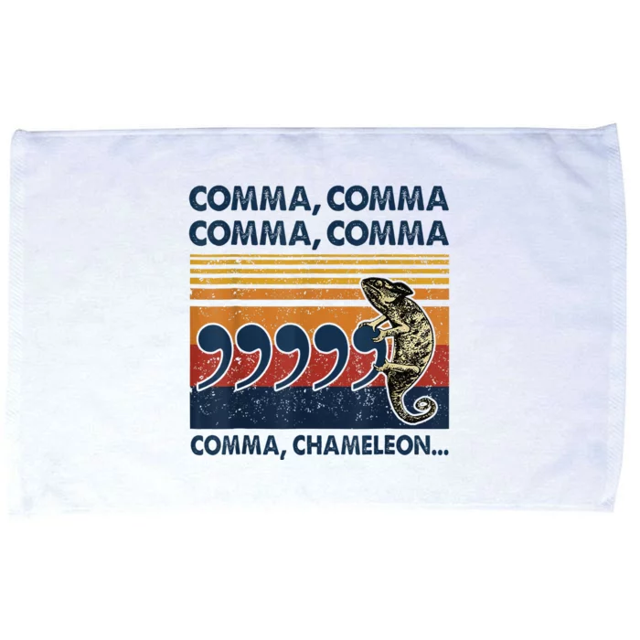 Comma Comma Chameleon Funny Grammar English Teacher Microfiber Hand Towel