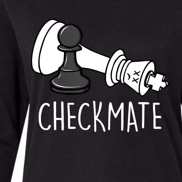 Chess Checkmate Chess Player King Pawn Graphic Womens Cotton Relaxed Long Sleeve T-Shirt