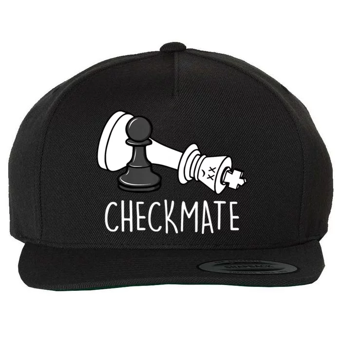 Chess Checkmate Chess Player King Pawn Graphic Wool Snapback Cap