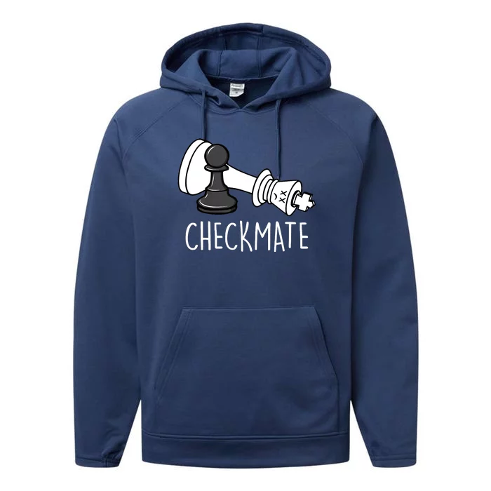 Chess Checkmate Chess Player King Pawn Graphic Performance Fleece Hoodie