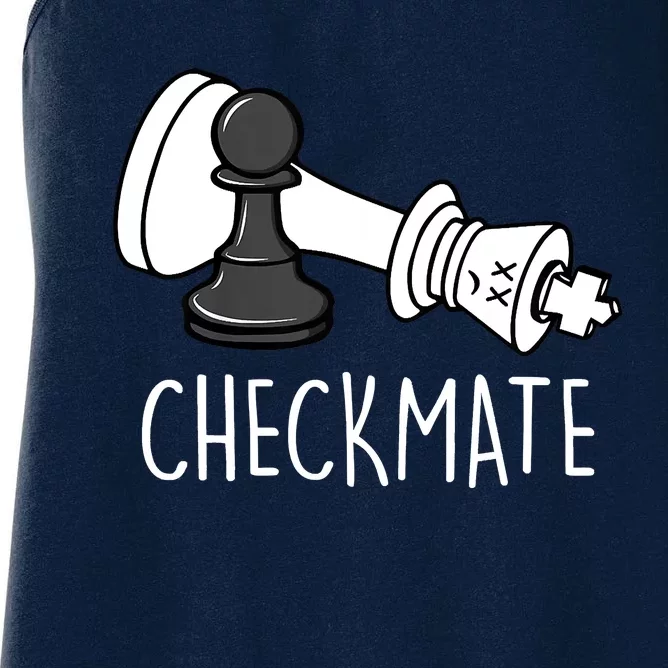 Chess Checkmate Chess Player King Pawn Graphic Women's Racerback Tank