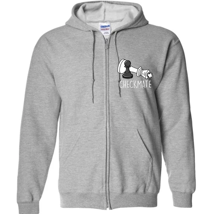 Chess Checkmate Chess Player King Pawn Graphic Full Zip Hoodie