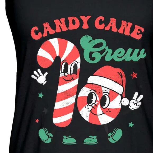 Candy Cane Crew Christmas Xmas Love Candy Ladies Essential Flowy Tank