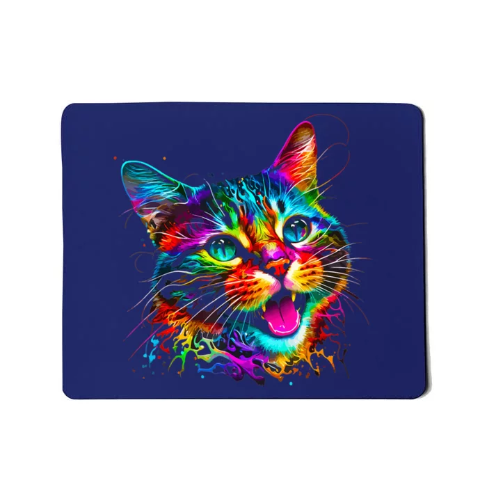 Cute Colorful Cat for Wo's Girl Boy for Cat Lovers Mousepad