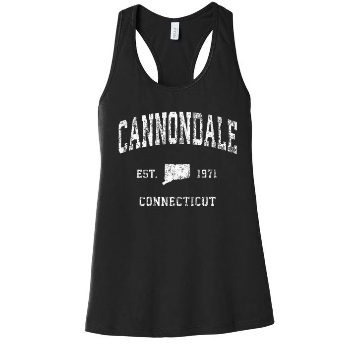 Cannondale Connecticut Ct Vintage Athletic Sports Design Women's Racerback Tank