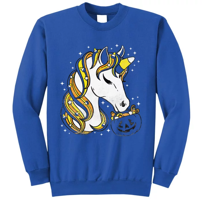 Cute Candy Corn Unicorn Halloween Top Sweatshirt